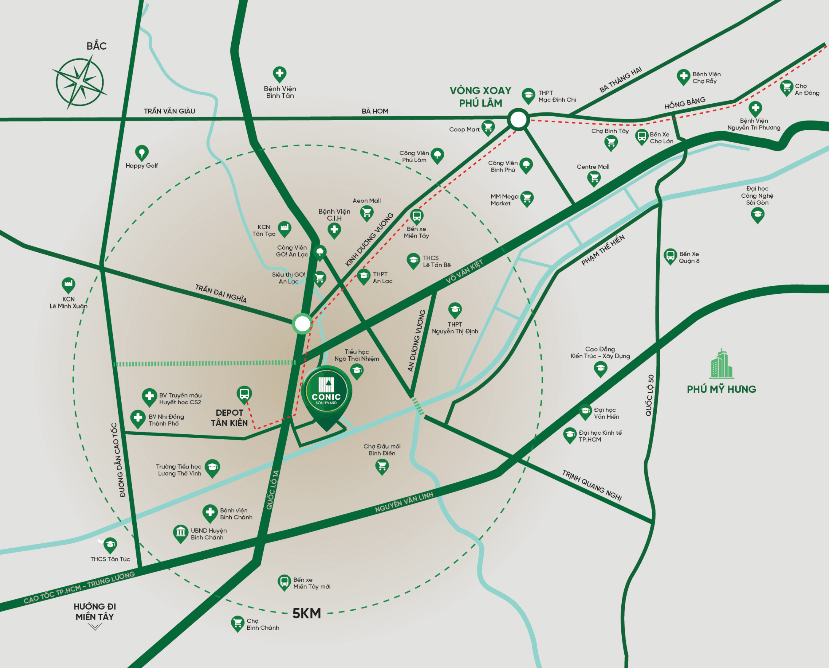 VỊ TRÍ CĂN HỘ CONIC BOULEVARD